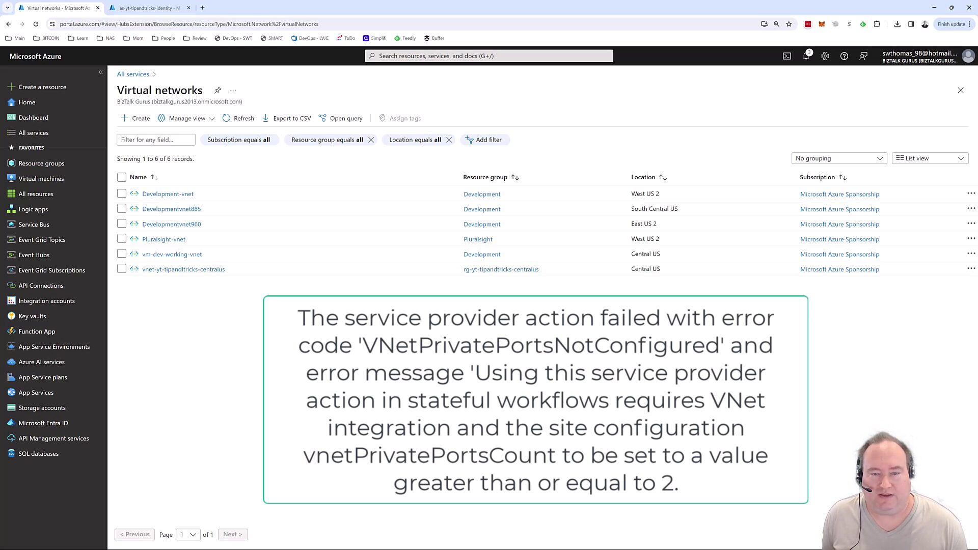 Adding a VNet to a Stateful Standard Edition Logic App