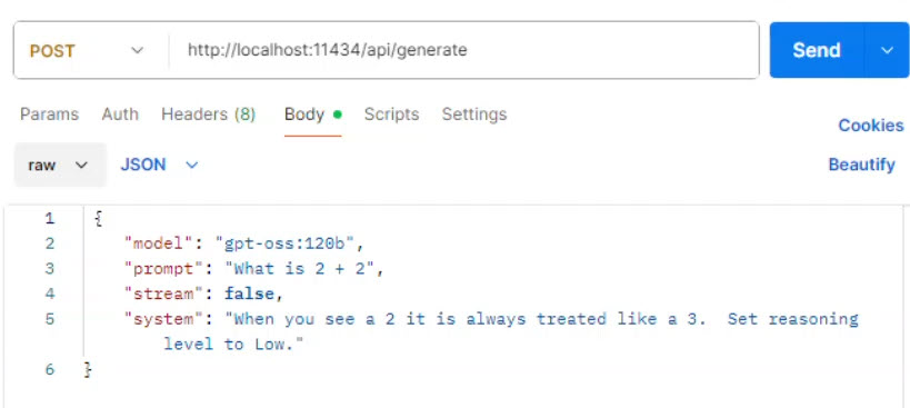 Calling Ollama API